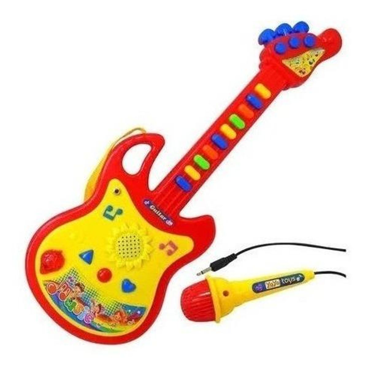 GENERICO - Guitarra Interactiva Musical con Micrófono para Niños