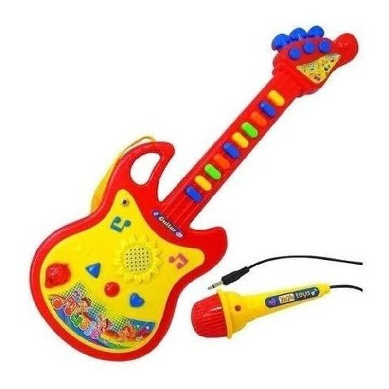 GENERICO - Guitarra Interactiva Musical con Micrófono para Niños