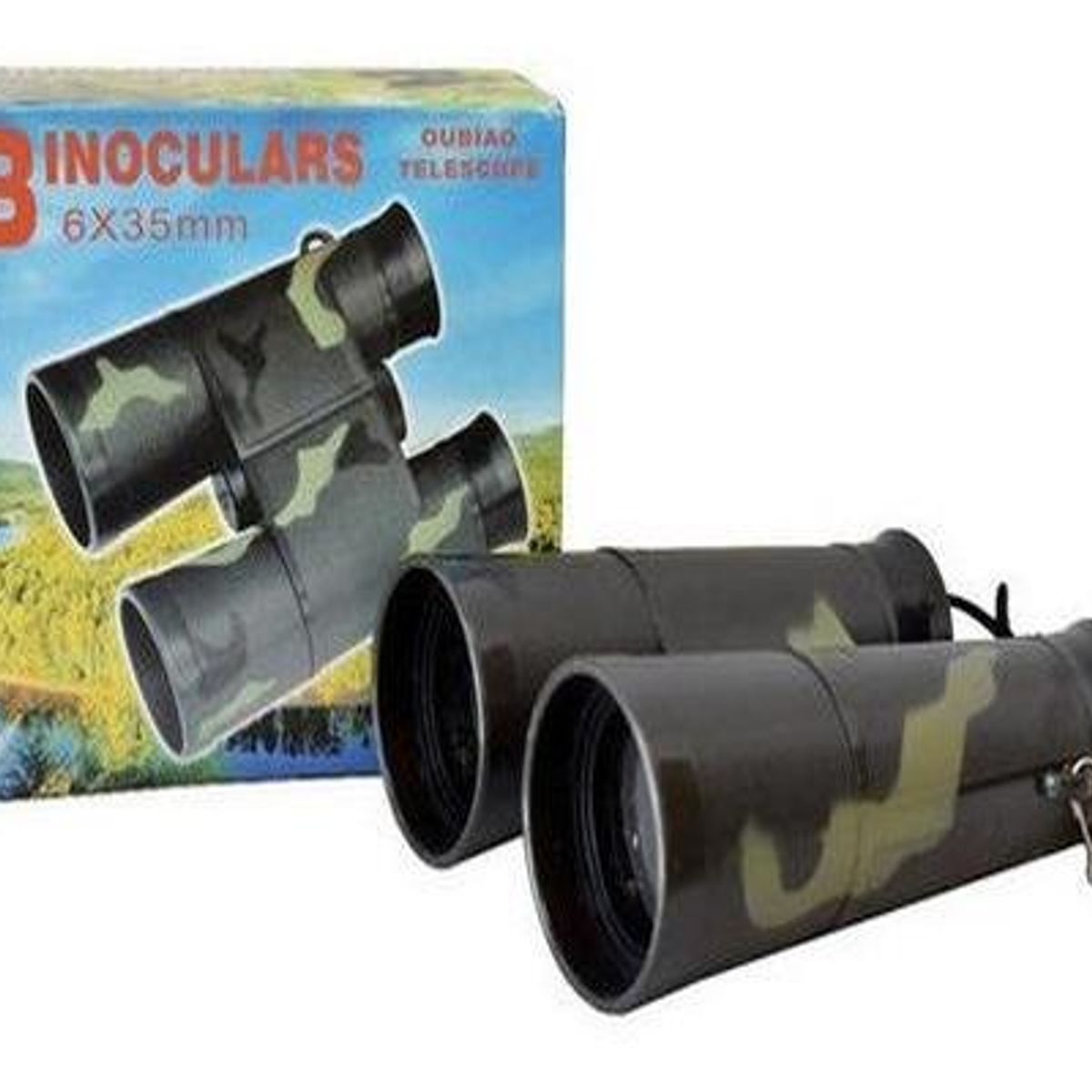 GENERICO - Binoculares Infantiles de Juguete en Negro y Verde