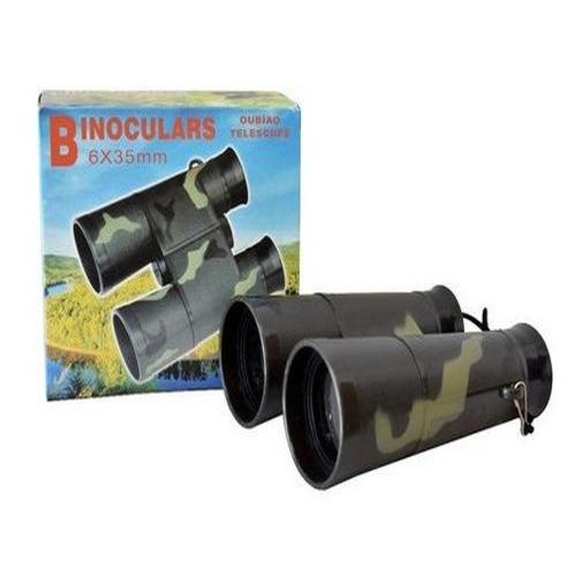 GENERICO - Binoculares Infantiles de Juguete en Negro y Verde