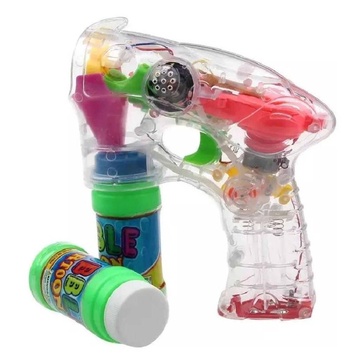 GENERICO - Pistola Lanza Burbujas Con Luz y Sonido Interactiva