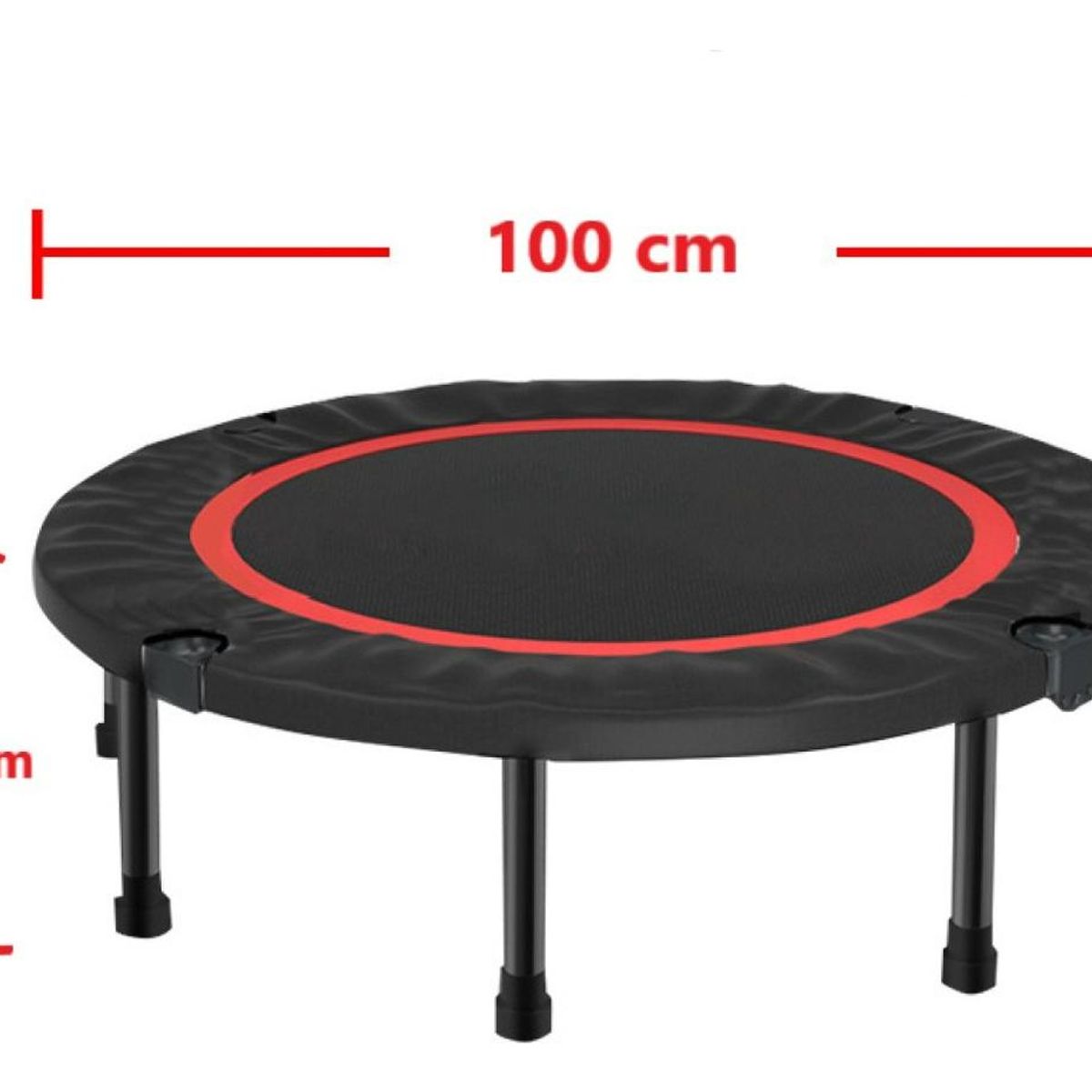 GENERICO - Trampolín Plegable de Fitness de 100 cm - Cama Elástica Portátil