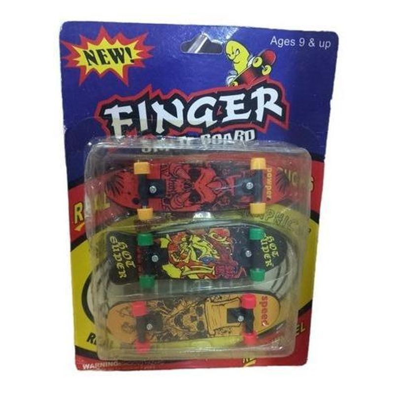 GENERICO - Pack de 3 Mini Juegos de Skate para Dedos Patinetas