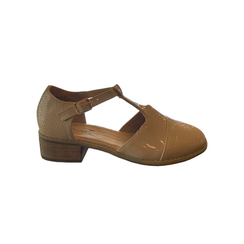 HERIEL - Zapato Beige Bajo Mujer.