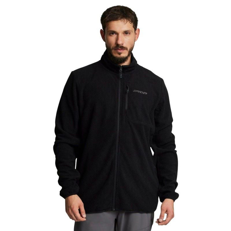 SPYDER - Polerón Polar Outdoor Hombre Spyder Fleece Full Zip Negro