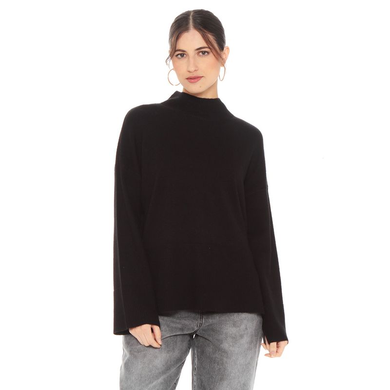 WADOS - SWEATER MANGA LARGA CUELLO ALTO SOLIDO.