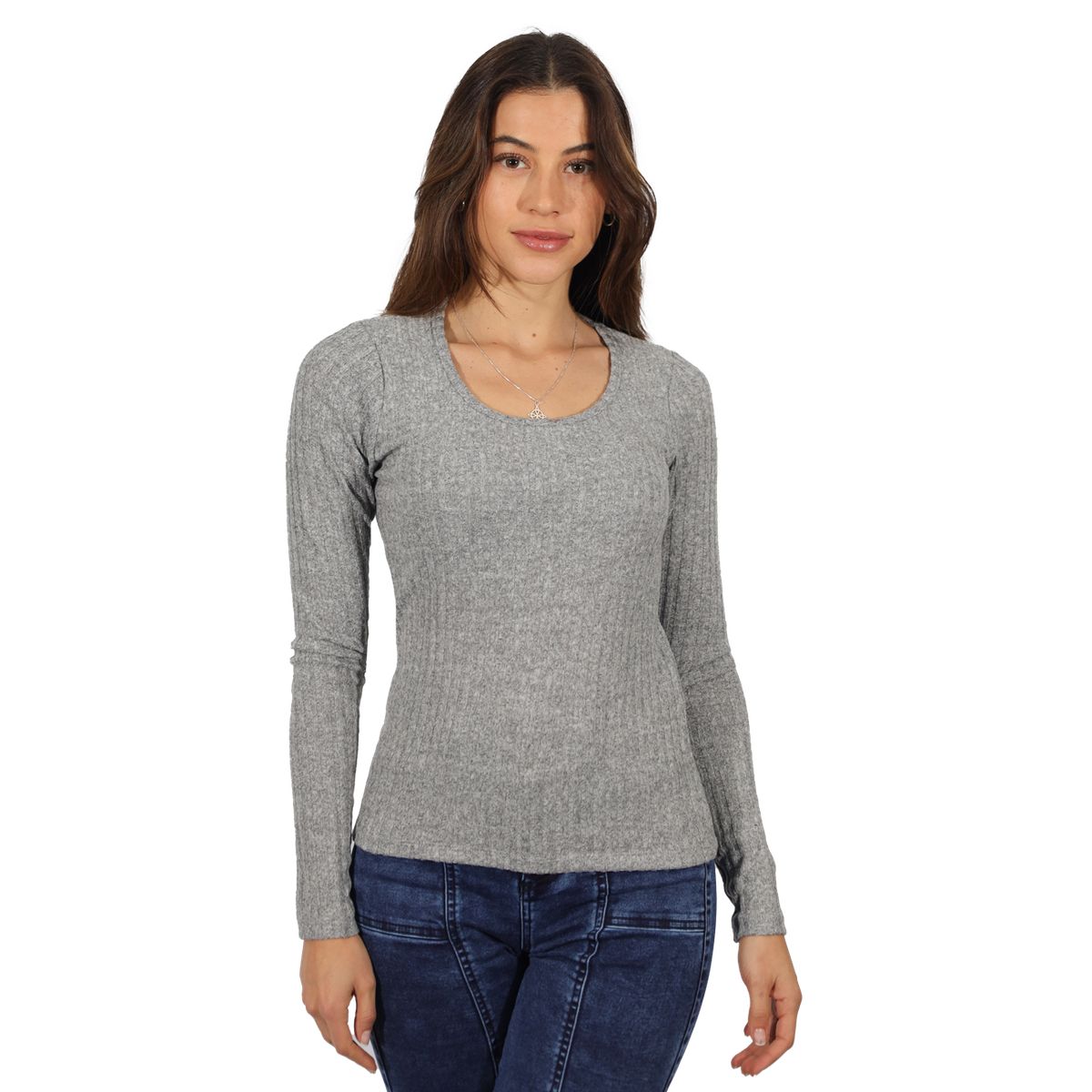DIVINO JEANS - Polera Arlet II Gris Divino Jeans
