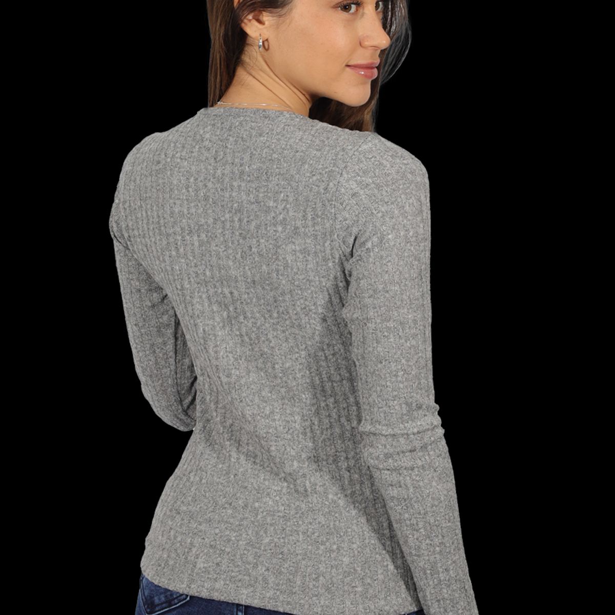 DIVINO JEANS - Polera Arlet II Gris Divino Jeans