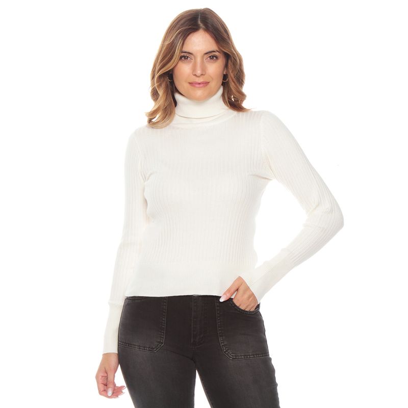 WADOS - SWEATER MANGA LARGA CON CUELLO ALTO SOLIDO.