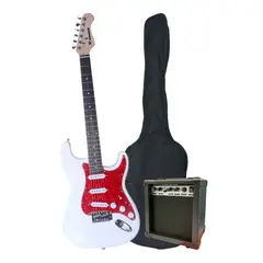 HONDO - PACK GUITARRA ELECTRICA HGP-650 COLOR BLANCO - ROJO