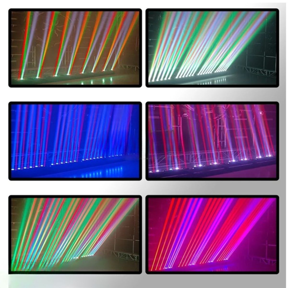 GENERICO - Barra Movil 6 Beam + 6 Laser Rojo 95x18cm