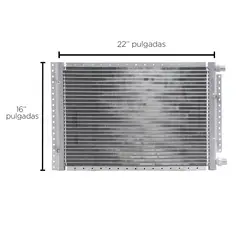 AMERICAN AIR - Condensador De Ac 16X22 Flujo Paralelo Universal.