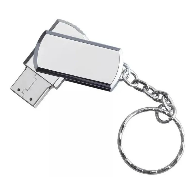 GENERICO - Pendrive Metalico Llavero 32gb Reclinable Flash Usb 20