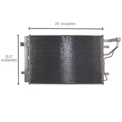 AMERICAN AIR - Condensador De Ac 16x24 Flujo Paralelo para Hyundai Elantra.