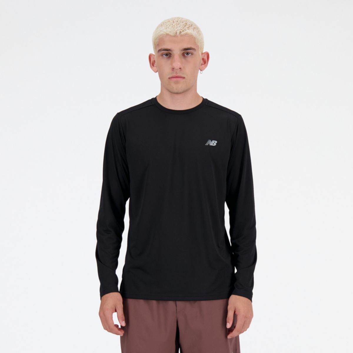 NEW BALANCE - Polera Manga Larga Hombre New Balance  Negro