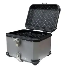 GENERICO - Maleta Top Case para Moto 45 L Aluminio Gris