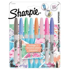 SHARPIE - Set 8 Marcadores Permanente Tonos Pastel