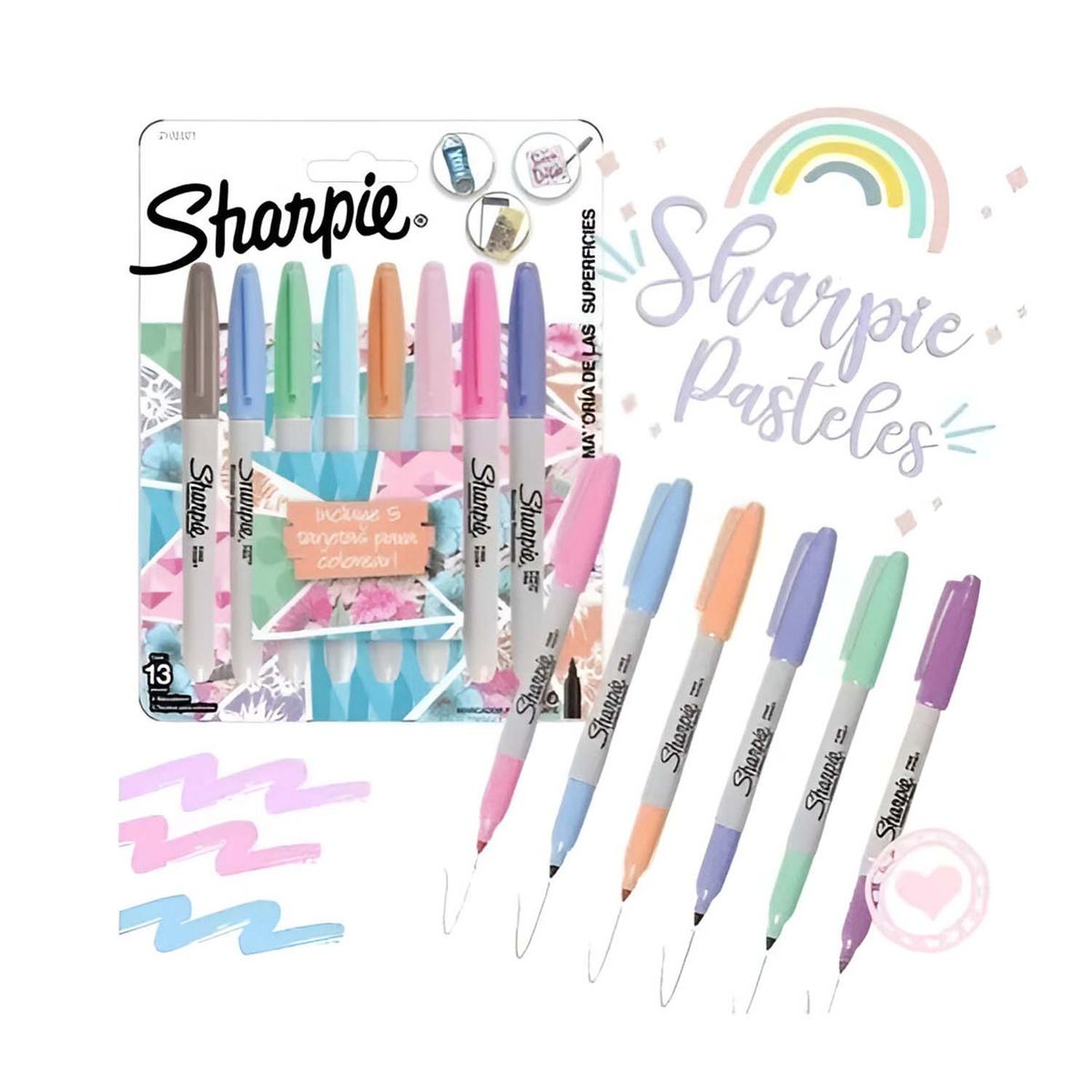 Set 8 Marcadores Sharpie Permanente Tonos Pastel, marca SHARPIE - Foto 2