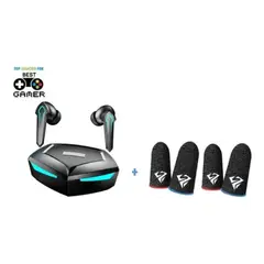 GENERICO - Pack 4 Dedales Fundas Para Dedos + Audifonos Gamer Pugb Cod Azul