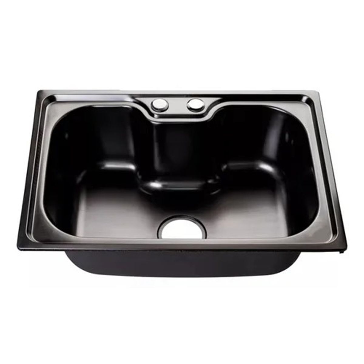 OEM - LAVAPLATOS DEKORA 50X40 CM ESTILO RIÑON COLOR NEGRO