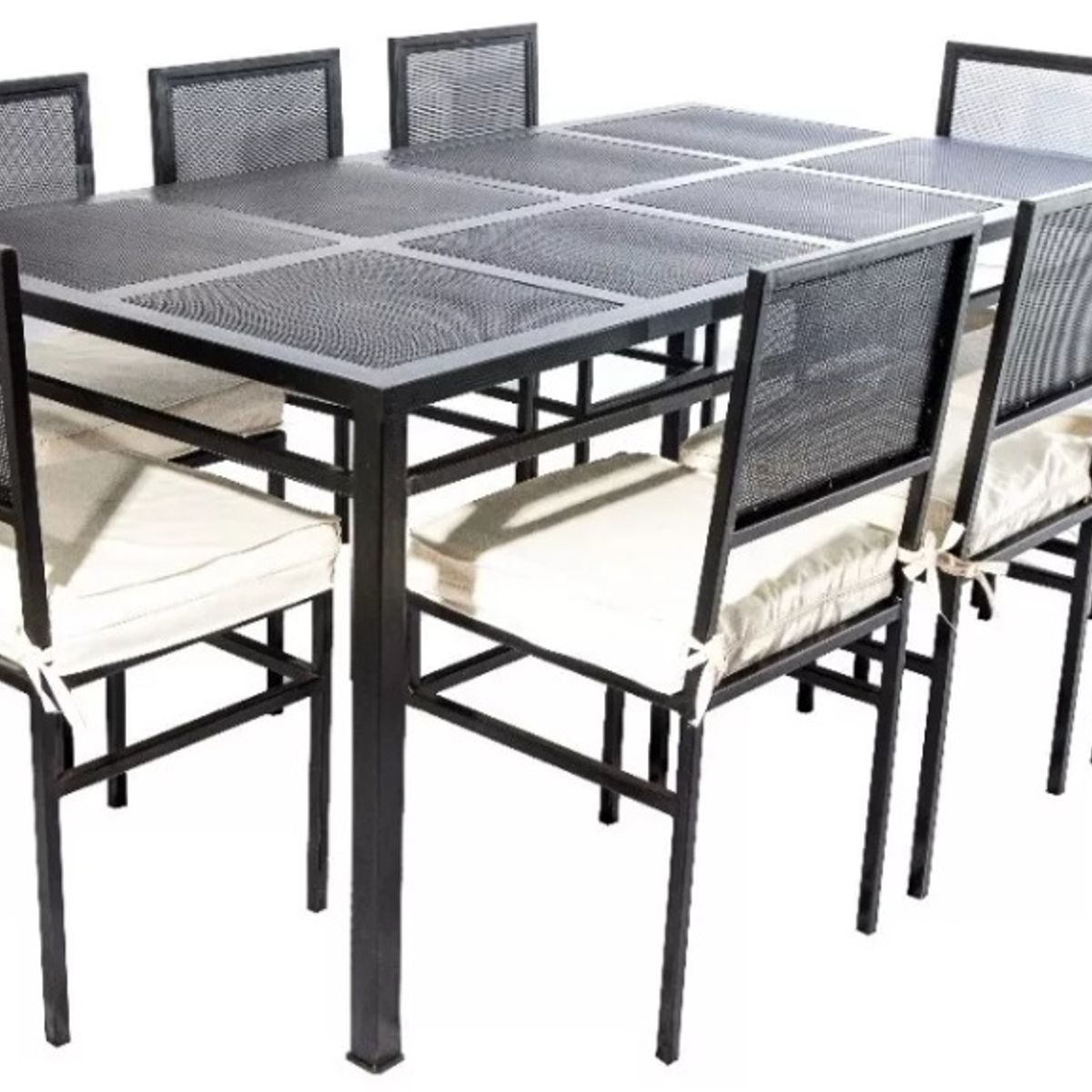MUEBLES Y TERRAZAS - Comedor 8 cuadros malla para 8 sillas