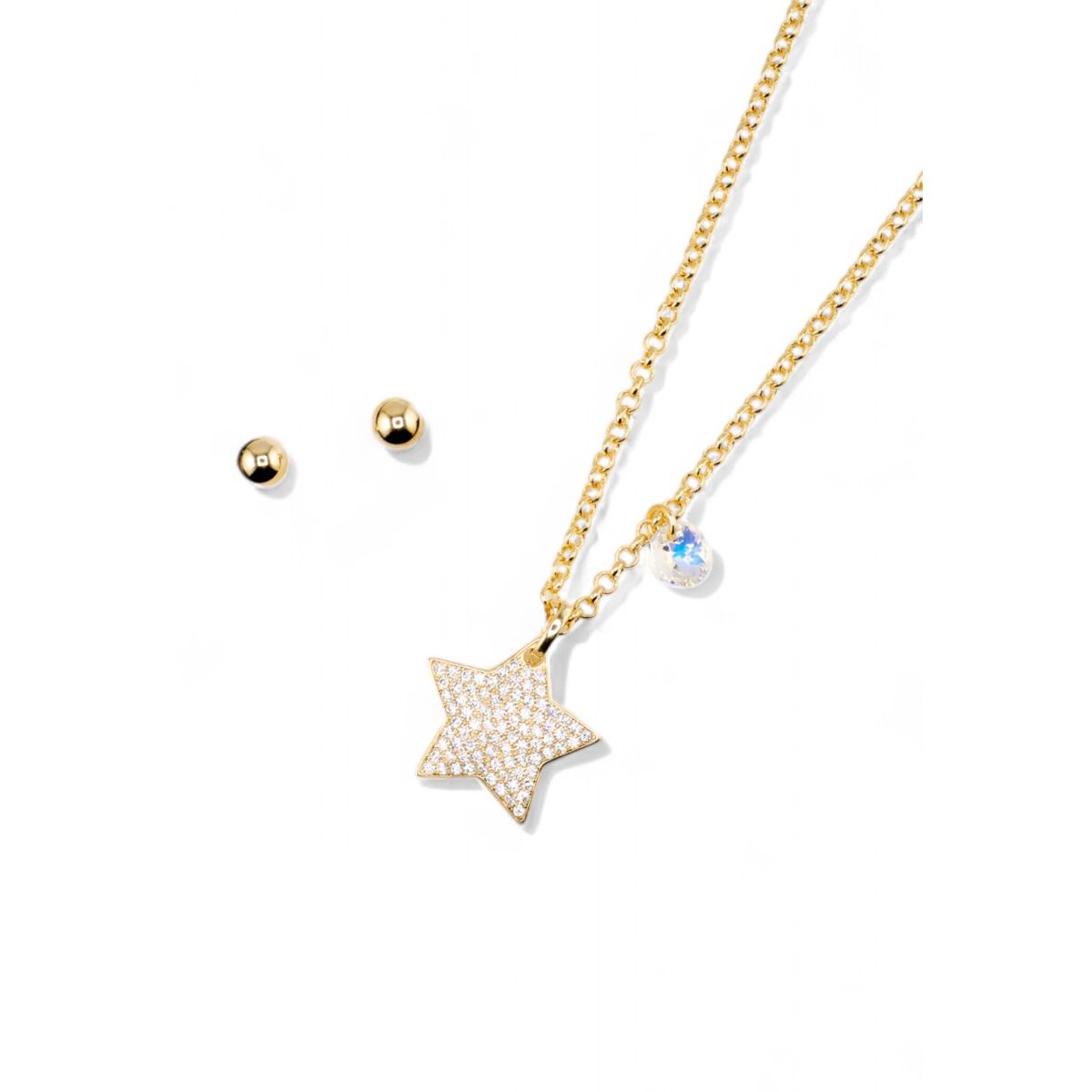 JOYAS MONTERO - Conjunto Zoe Gold 24k Microcircones creado cristales de Swarovski®