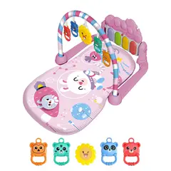 GENERICO - Alfombra Gimnasio Musical Con Piano Juguete Para Bebé Rosa