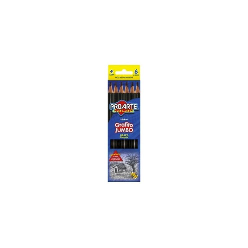 PROARTE - Lapiz Grafito Jumbo Hb N2 Triangular Uni Proarte