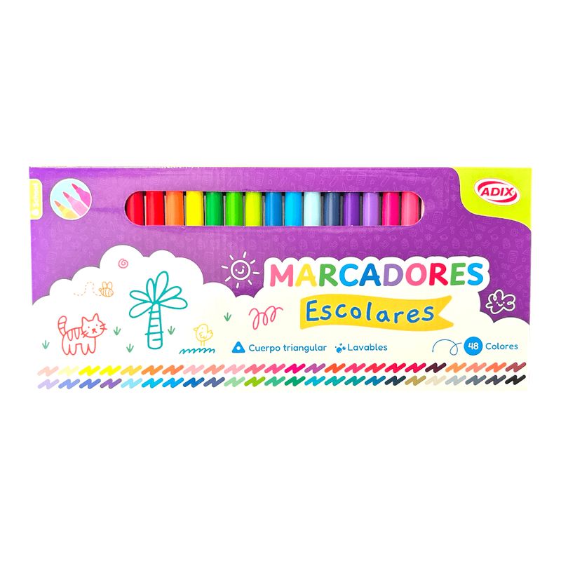 ADIX - Marcadores Lápices Scripto 48 Colores 060 Adix