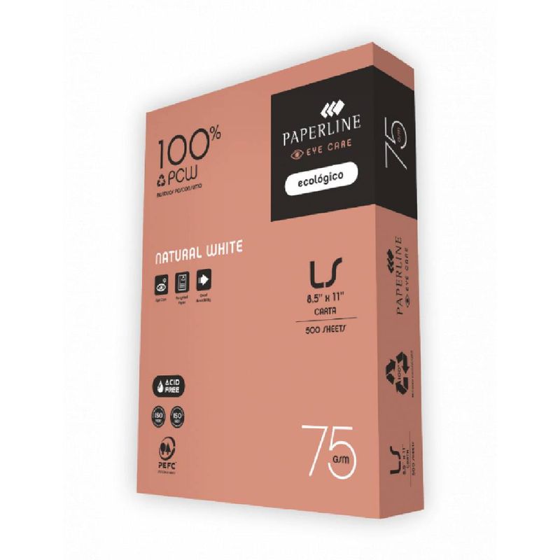 GENERICO - Resma Carta Paperline Eyecare 75g x 500 Hojas Blanco