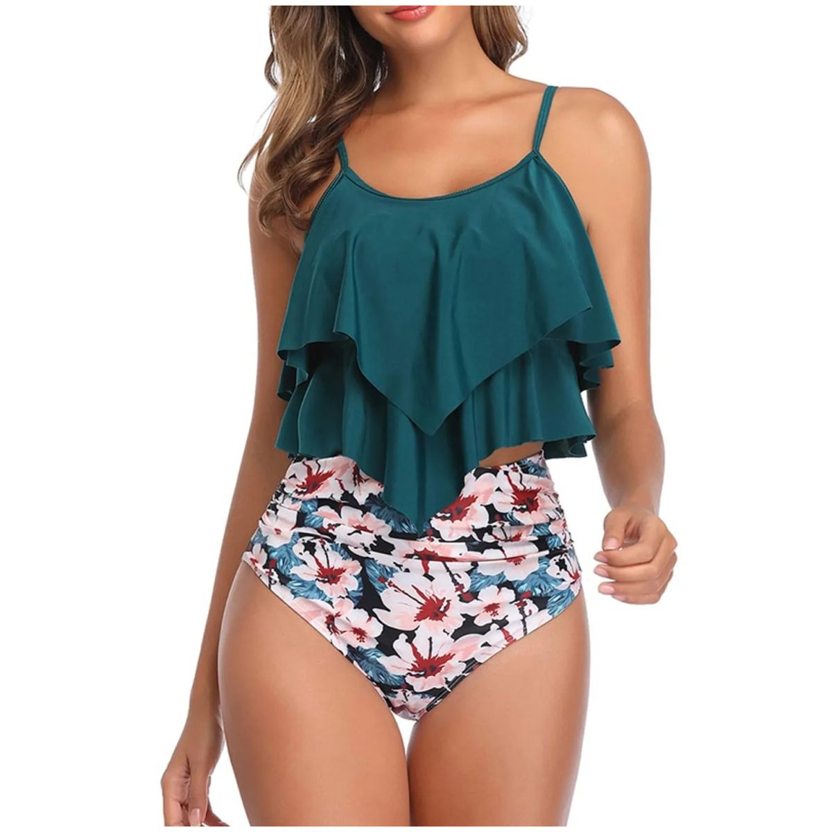 TIOZONEY - Traje de baño de dos piezas para mujer