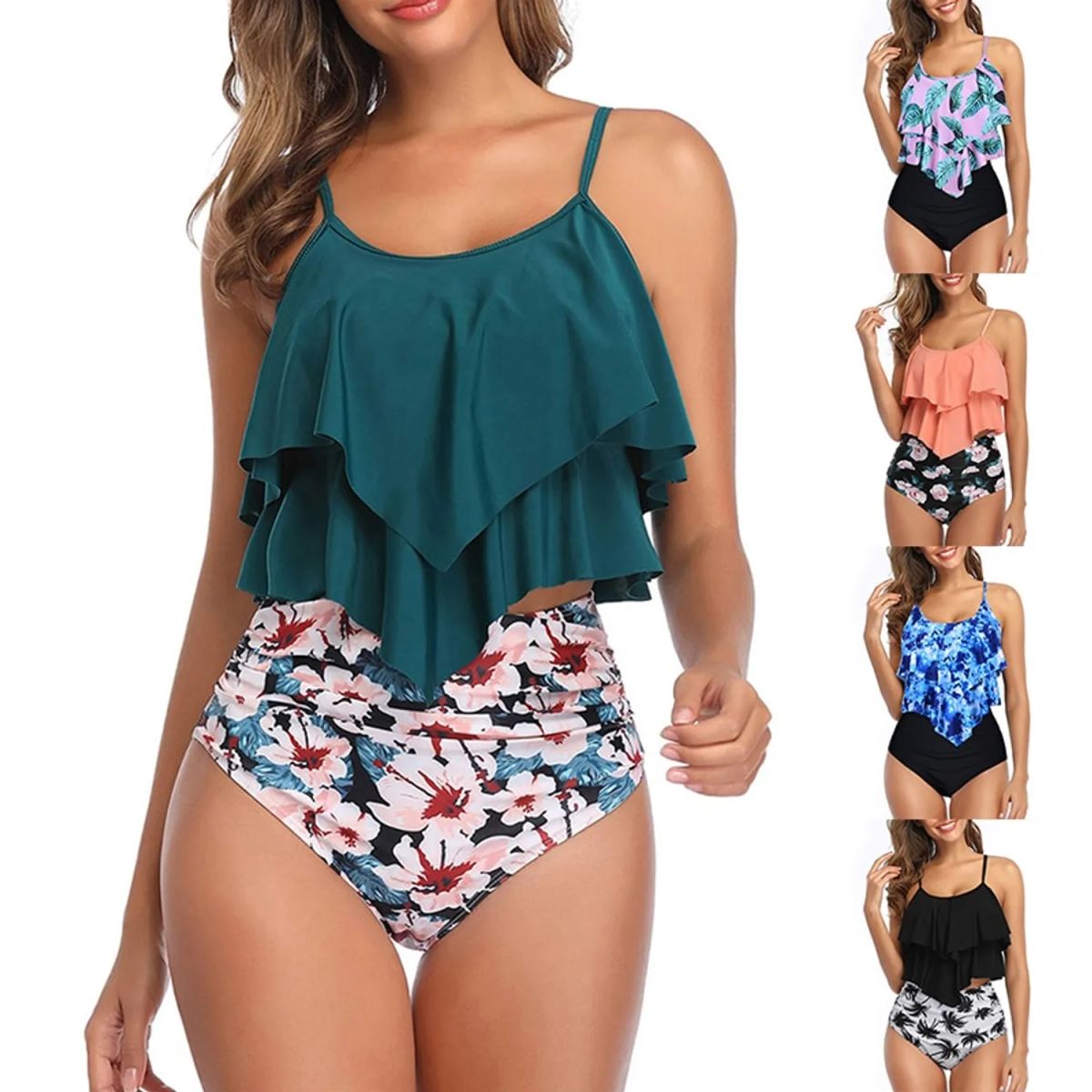 TIOZONEY - Traje de baño de dos piezas para mujer