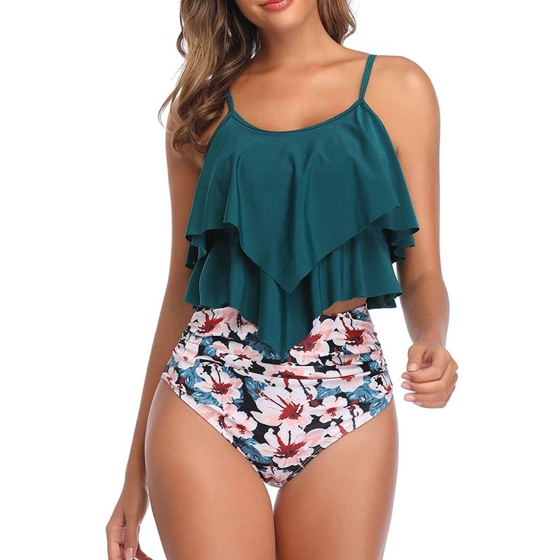 TIOZONEY - Traje de baño de dos piezas para mujer