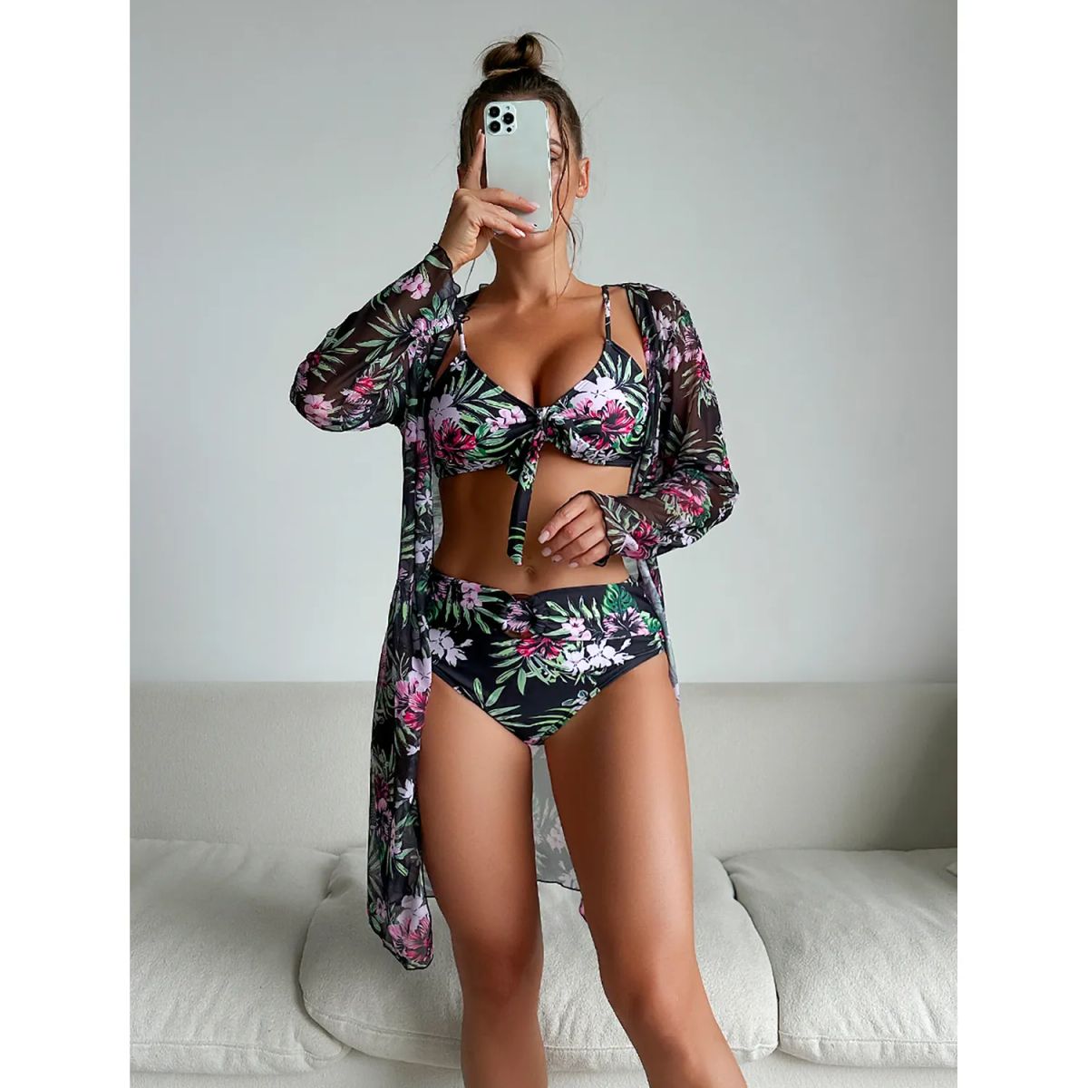 TIOZONEY - Traje de baño Bandeau de una pieza para mujer