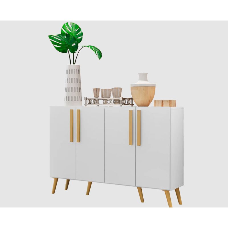 BE DESIGN - BUFFET RETRO VIENA 4 PUERTAS BLANCO