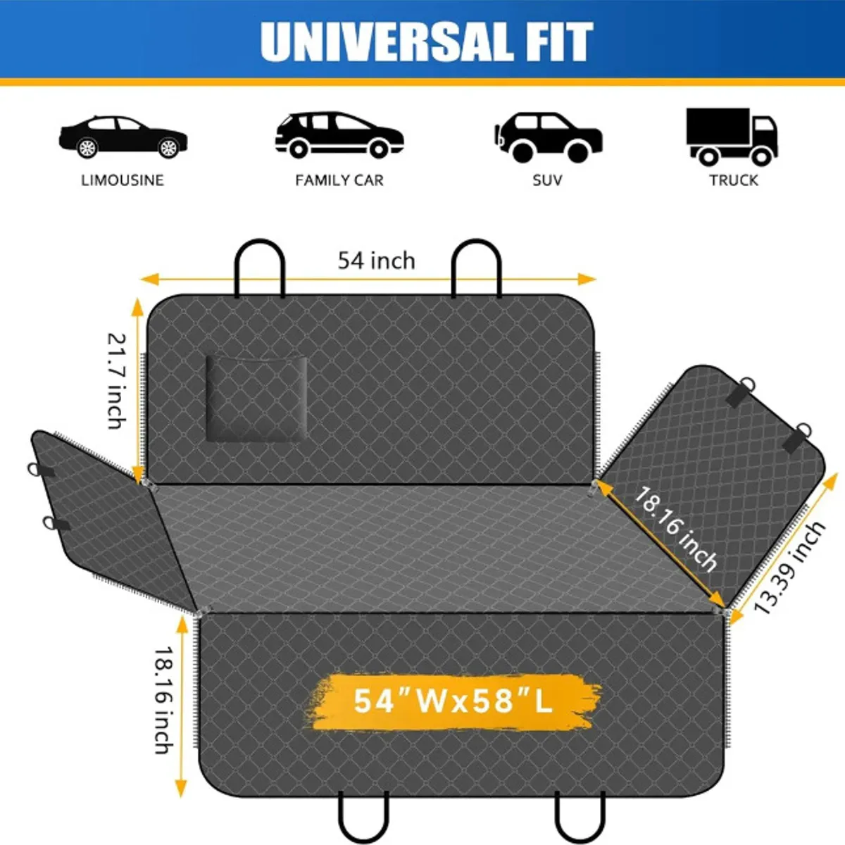 GENERICO - Funda Protector Asiento Mascotas Viajar Con Perros Y Gatos.