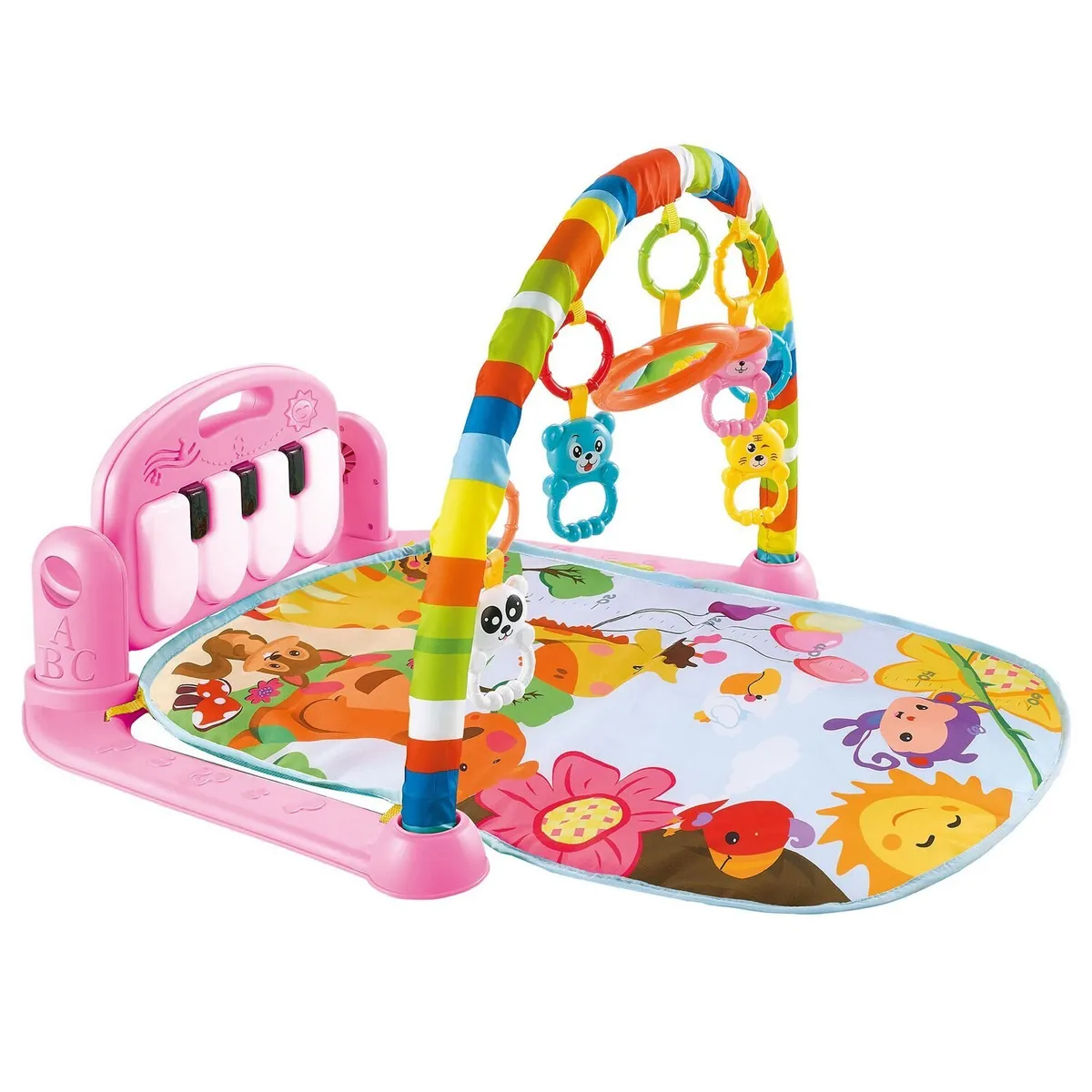 GENERICO - Alfombra Musical Con Piano Set Estimulación Para Bebe Rosa