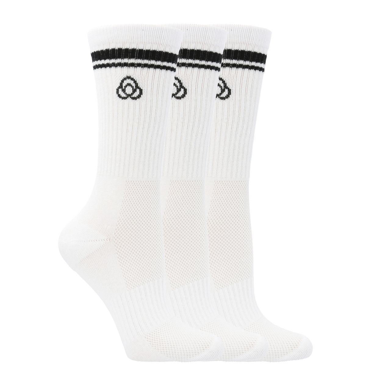 BSOUL - Pack 3 Calcetines Mujer Crew Cut Pro Blanco BSOUL