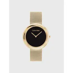 CALVIN KLEIN - Reloj Minimalist Twisted Bezel Dorado
