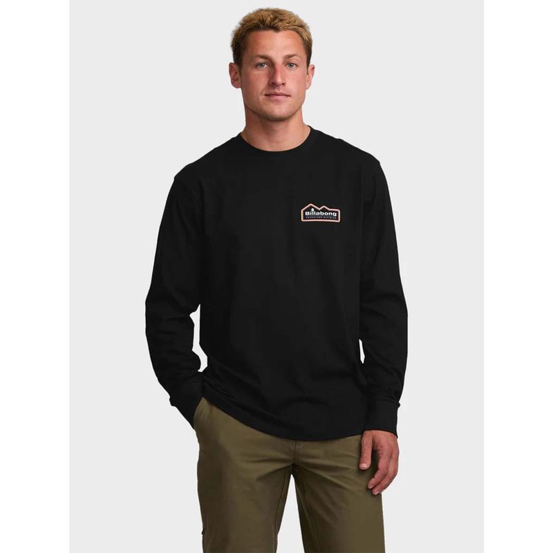 BILLABONG - Polera Manga Larga Hombre Range ADiv Negra Billabong BILLABONG