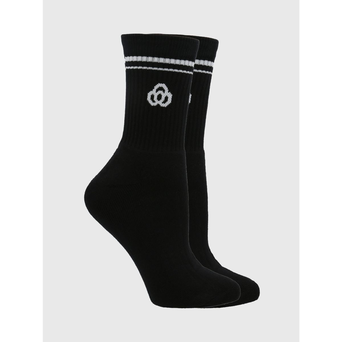BSOUL - Calcetines Mujer Half Crew Negro BSOUL