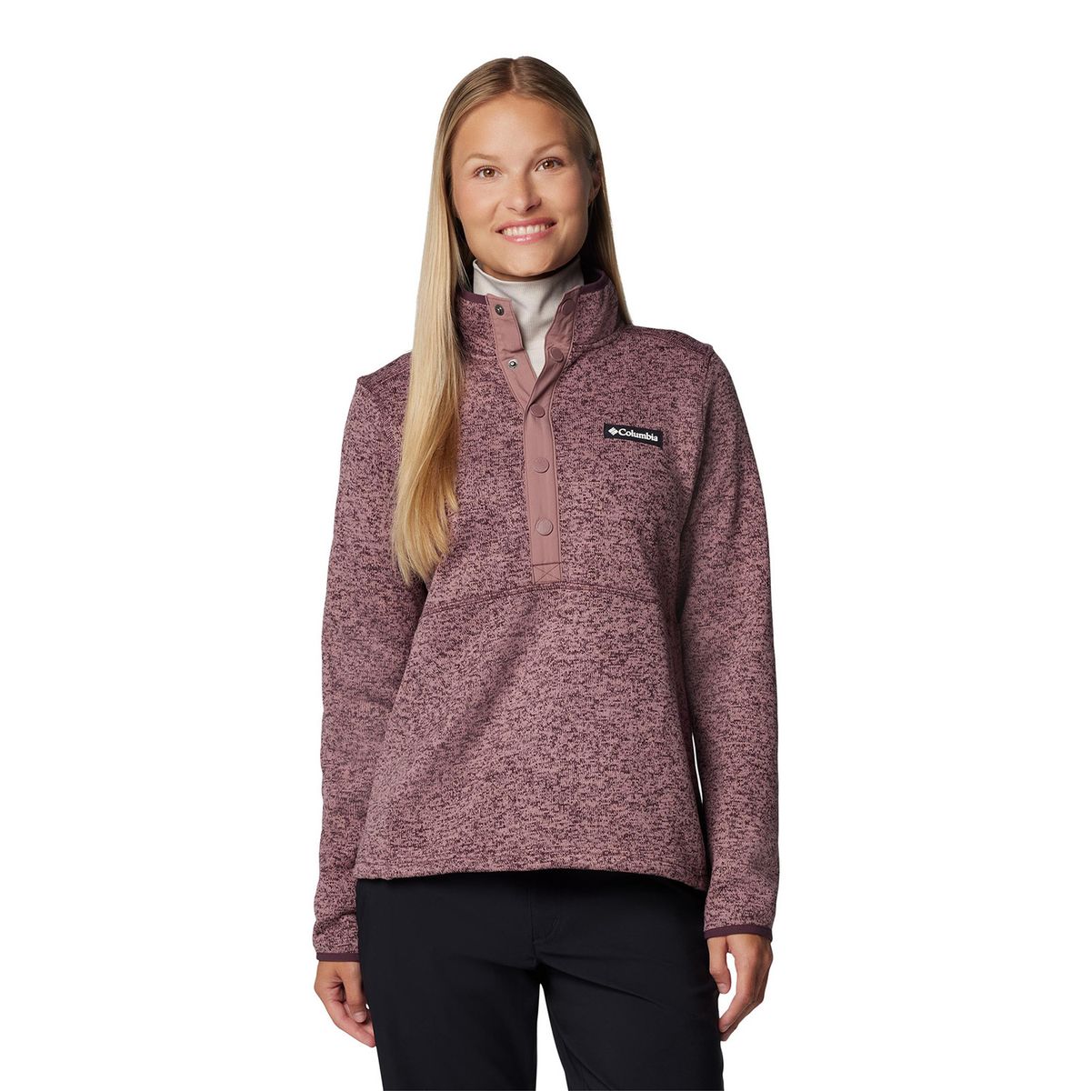 COLUMBIA - Polar Mujer Sweater Weather Half Snap Morado COLUMBIA