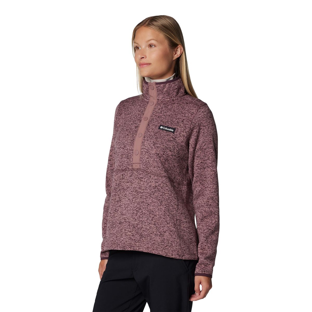 COLUMBIA - Polar Mujer Sweater Weather Half Snap Morado COLUMBIA