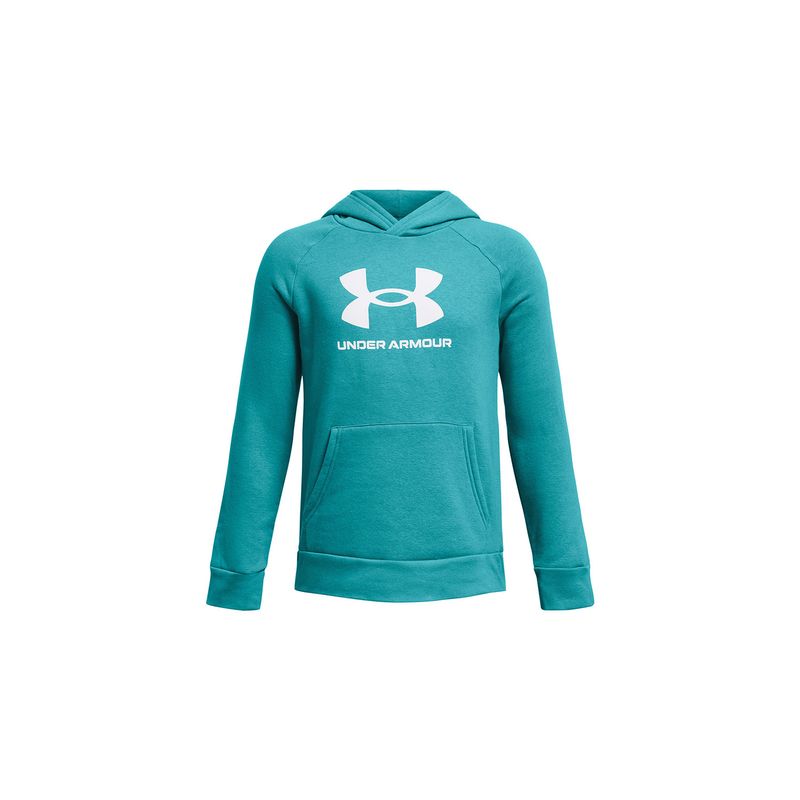 UNDER ARMOUR - Polerón Big Logo UA Rival para Niño Azul UNDER ARMOUR