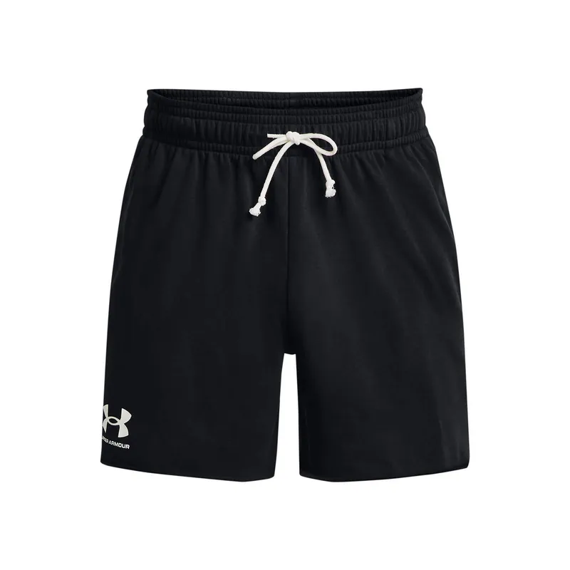 UNDER ARMOUR - Short Lifestyle para hombre Rival Terry de 6" negro UNDER ARMOUR