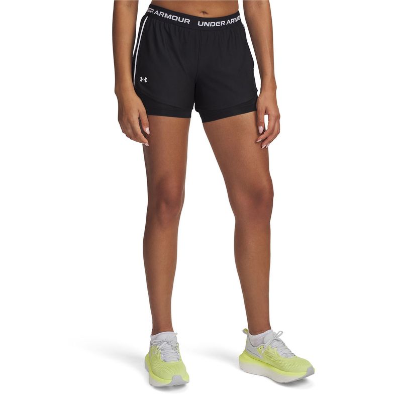 UNDER ARMOUR - Short Ua Tech Play Up 2-In-1 Negro Para Mujer UNDER ARMOUR