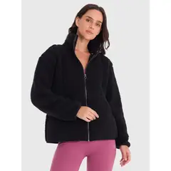 BSOUL - Polar Mujer Full Zip Sherpa Negro
