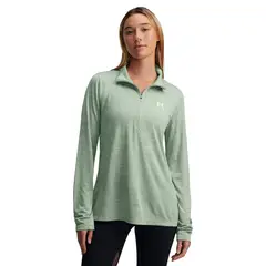 UNDER ARMOUR - Polerón Mujer Tech Twist ½ Cierre Verde