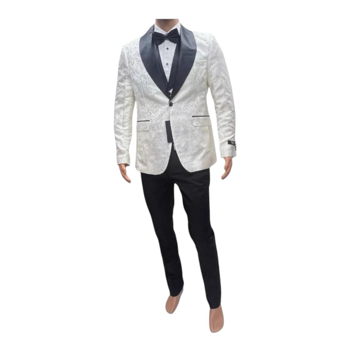 XPRESS RECHARGE - Traje de Hombre con Diseño Floral  2 piezas– Esmoquin Moderno y Elegante para Bodas