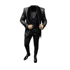 XPRESS RECHARGE - Traje de Hombre con Diseño Floral 2 piezas– Esmoquin Moderno y Elegante para Bodas